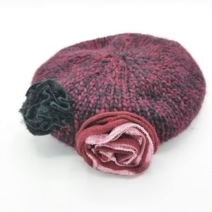 Diane Von Furstenberg Knit Beret with 2 Kn…